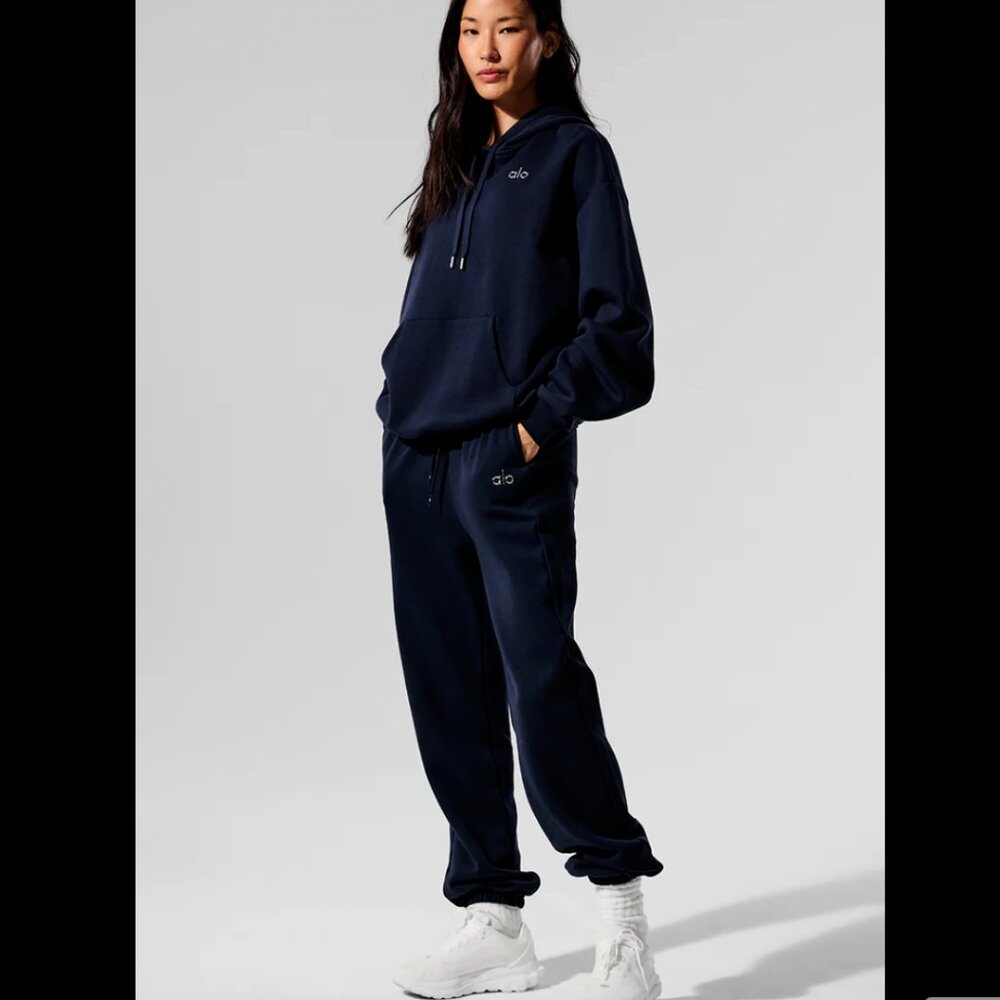 Alo Yoga Accolade Hoodie – Unisex – Navy – Size Small - Picture 3 of 9